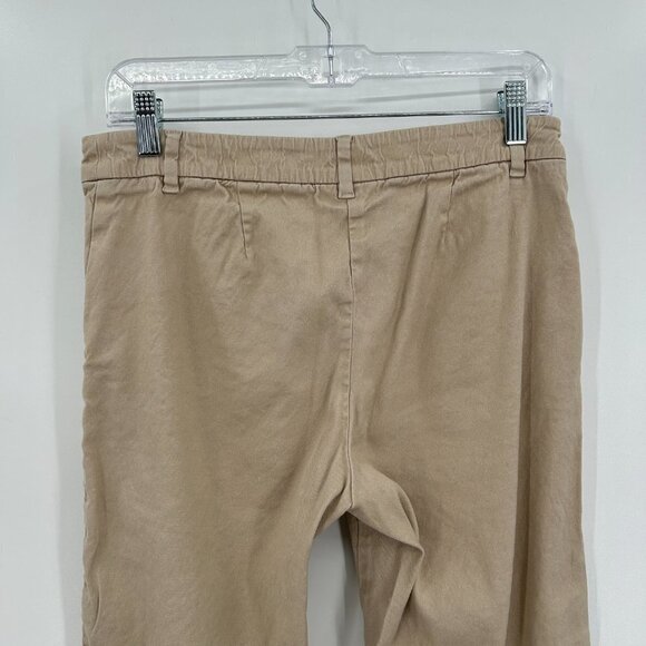 J. JILL Women's Khaki Tan Linen Blend Stretch Straight Leg Office Pants Size 6 - Picture 5 of 7